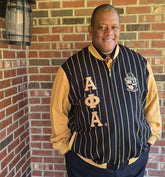 Alpha Pinstripe Tech Track Jacket